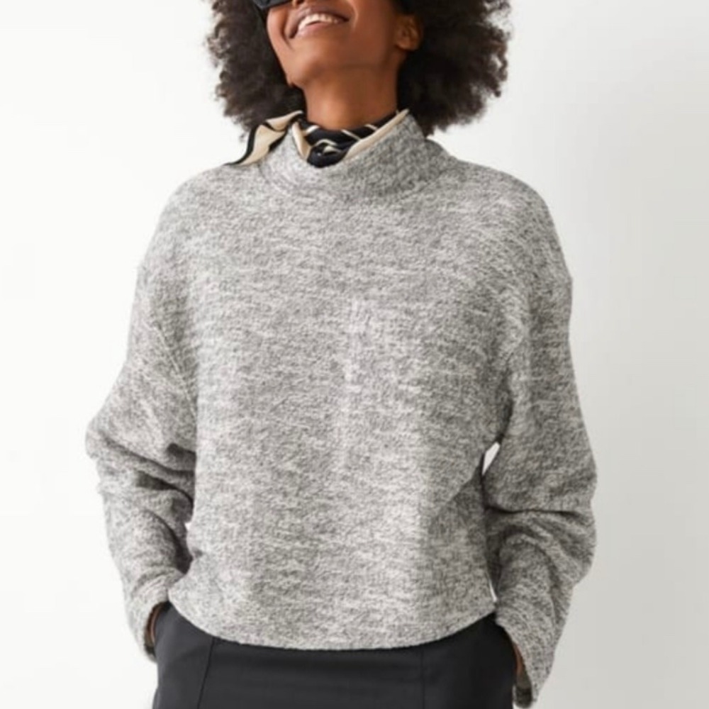 &‎ Other Stories Gray Mélange Boxy Patch Pocket Sweater Size Large